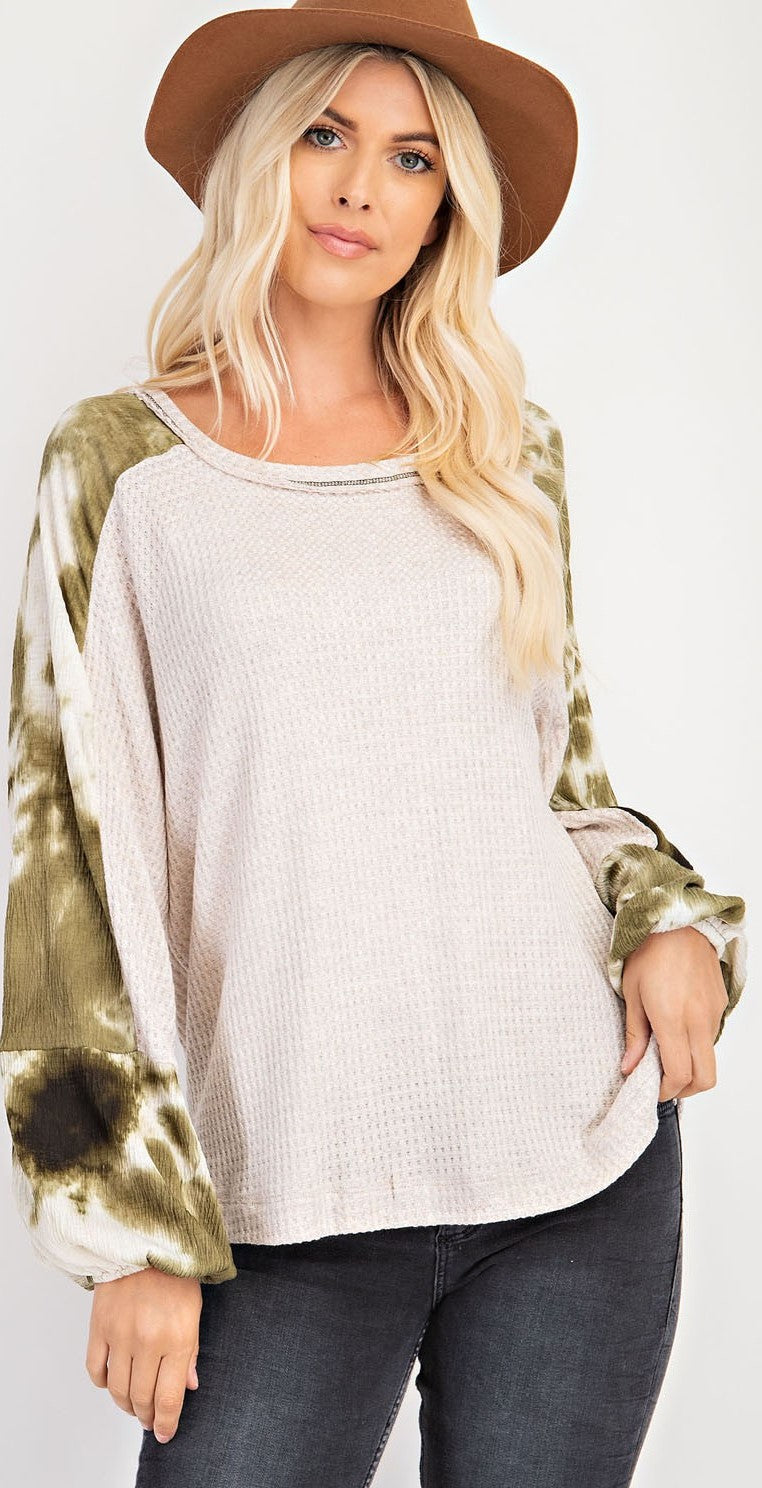 Bubble Sleeves Knit Top