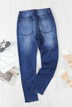 Load image into Gallery viewer, Distressed Plaid Skinny Jeans
