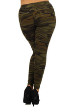 Load image into Gallery viewer, Plus Size High Waisted Camo Leggings

