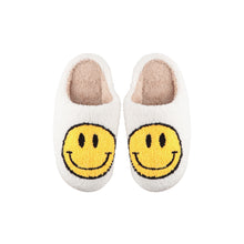 Load image into Gallery viewer, Retro Smiley Face Fuzzy Soft Slippers
