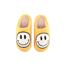 Load image into Gallery viewer, Retro Smiley Face Fuzzy Soft Slippers
