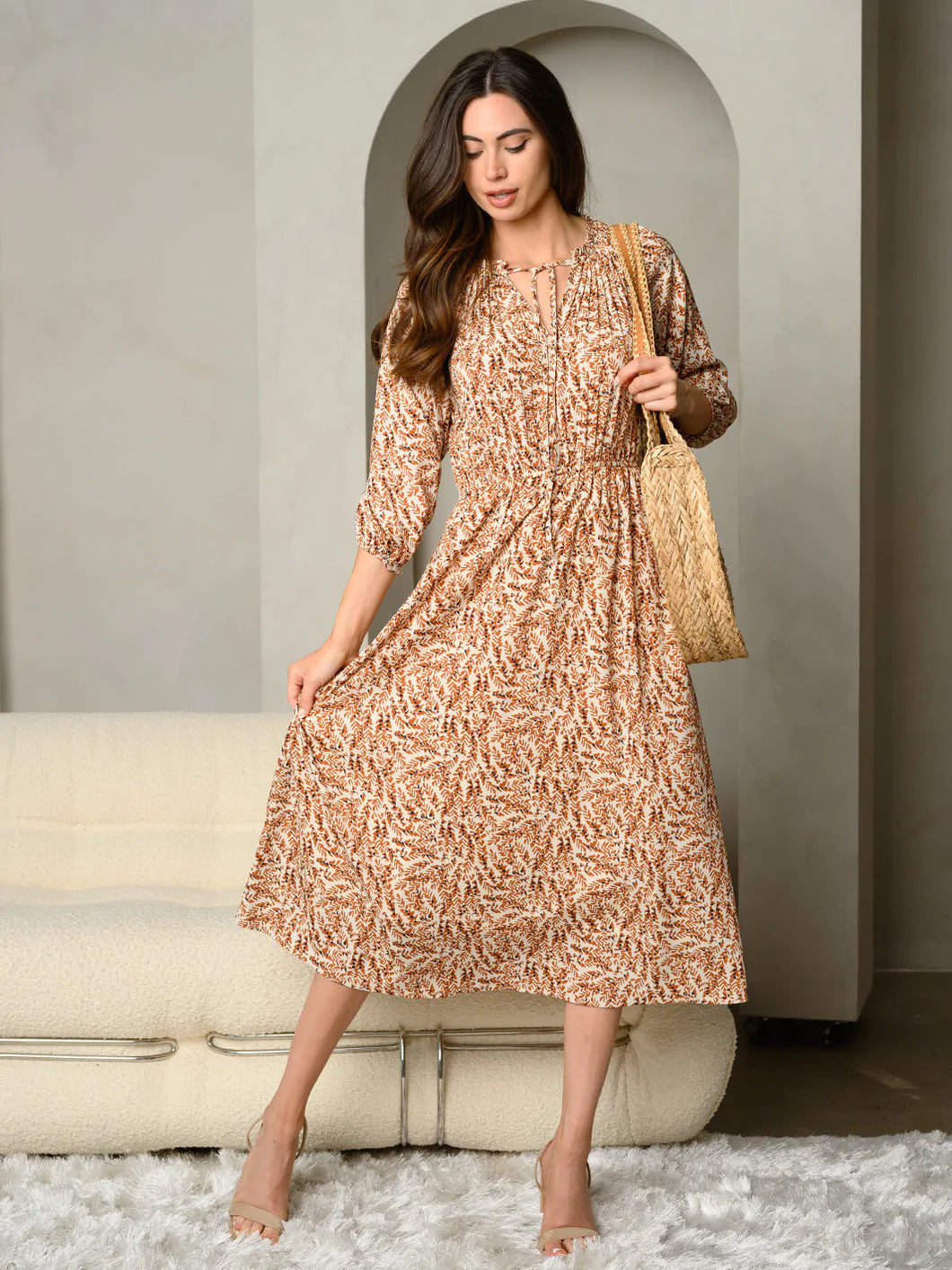 The Savannah Floral Midi Dress