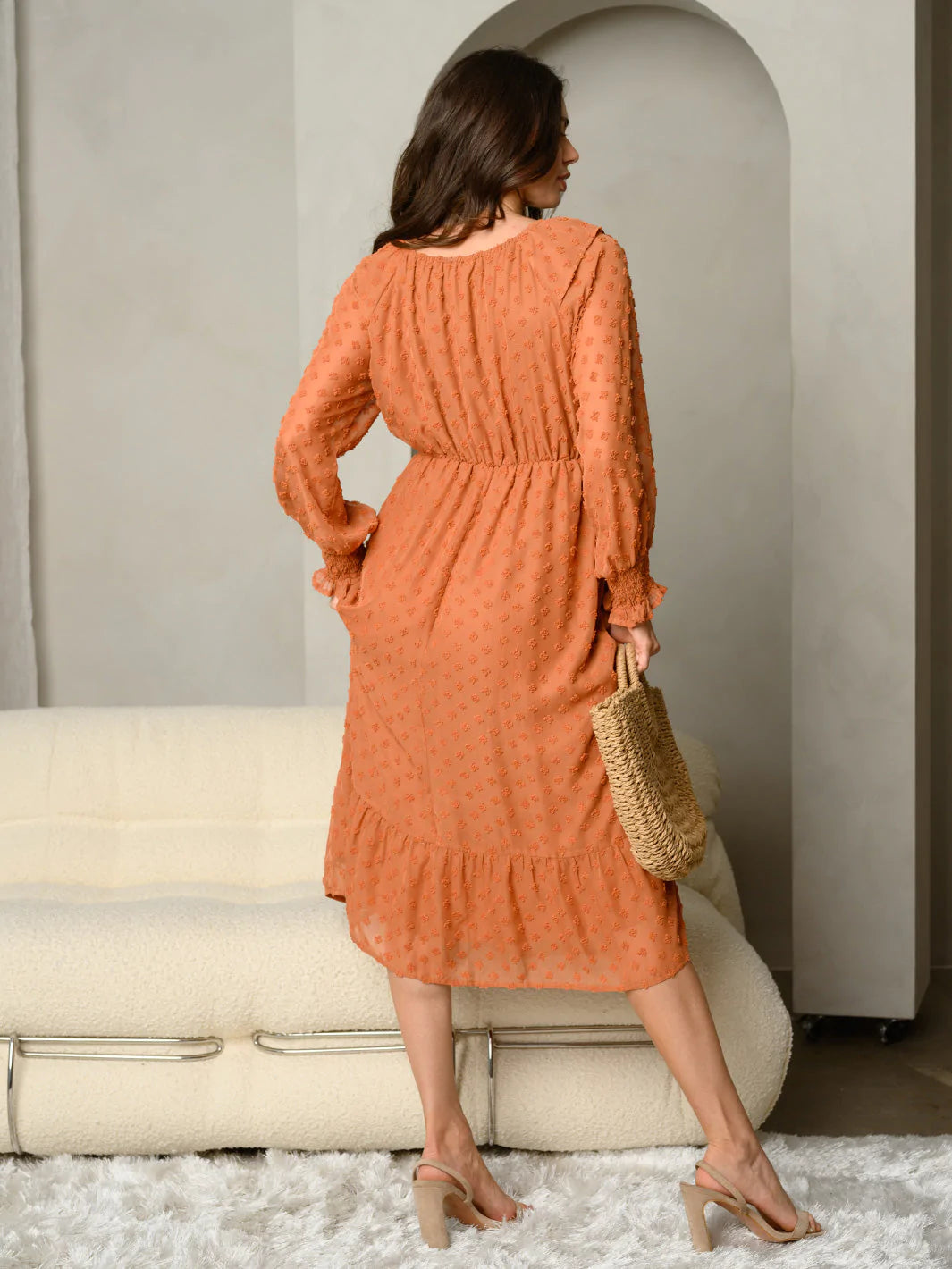 swiss dot midi dress Molly Swiss Dot Midi Tier Dress